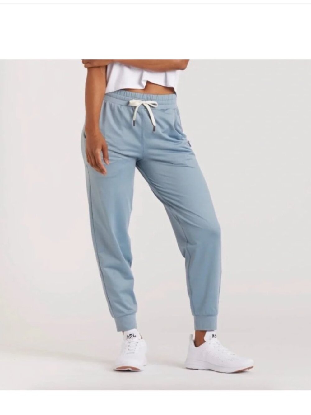 Feat Aqua Blue High Waisted Athleisure Jogger Pant Size Small